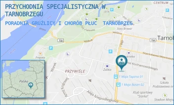 PORADNIA GRUŹLICY I CHORÓB PŁUC - PRZYCHODNIA SPECJALISTYCZNA W TARNOBRZEGU - UL. 1 MAJA 1,  TARNOBRZEG