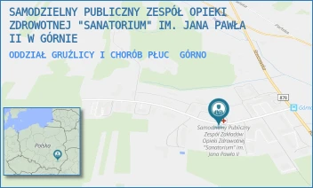 ODDZIAŁ GRUŹLICY I CHORÓB PŁUC - SZPITAL CHORÓB PŁUC I OPIEKA DŁUGOTERMINOWA IM. ŚW. JANA PAWŁA II W GÓRNIE - UL. RZESZOWSKA 5,  GÓRNO