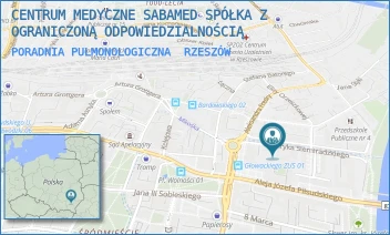 PORADNIA PULMONOLOGICZNA - CENTRUM MEDYCZNE SABAMED SPÓŁKA Z OGRANICZONĄ ODPOWIEDZIALNOŚCIĄ - UL. HENRYKA SIEMIRADZKIEGO 6,  RZESZÓW