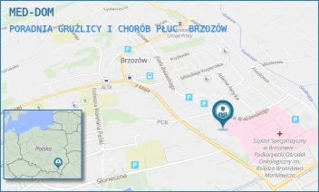 PORADNIA GRUŹLICY I CHORÓB PŁUC - MED-DOM - UL. KS. JÓZEFA BIELAWSKIEGO 16,  BRZOZÓW