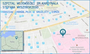 ODDZIAŁ CHORÓB PŁUC I GRUŹLICY - SZPITAL WOJEWÓDZKI IM.KARDYNAŁA STEFANA WYSZYŃSKIEGO - MARSZ. JÓZEFA PIŁSUDSKIEGO 11,  ŁOMŻA