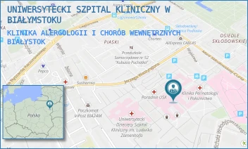 KLINIKA ALERGOLOGII I CHORÓB WEWNĘTRZNYCH - UNIWERSYTECKI SZPITAL KLINICZNY W BIAŁYMSTOKU - M.C.SKŁODOWSKIEJ 24A,  BIAŁYSTOK