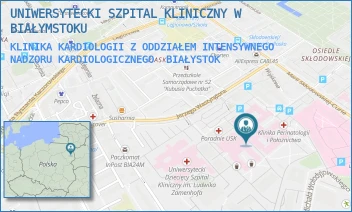 KLINIKA KARDIOLOGII Z ODDZIAŁEM INTENSYWNEGO NADZORU KARDIOLOGICZNEGO - UNIWERSYTECKI SZPITAL KLINICZNY W BIAŁYMSTOKU - M.C.SKŁODOWSKIEJ 24A,  BIAŁYSTOK