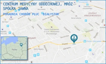 PORADNIA CHORÓB PŁUC - CENTRUM MEDYCYNY ODDECHOWEJ, MRÓZ SPÓŁKA JAWNA - PIASTA 9A,  BIAŁYSTOK