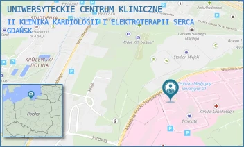 II KLINIKA KARDIOLOGII I ELEKTROTERAPII SERCA - UNIWERSYTECKIE CENTRUM KLINICZNE - UL. MARIANA SMOLUCHOWSKIEGO 17,  GDAŃSK