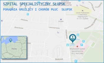 PORADNIA GRUŹLICY I CHORÓB PŁUC - WOJEWÓDZKI SZPITAL SPECJALISTYCZNY IM. JANUSZA KORCZAKA W SŁUPSKU SPÓŁKA Z OGRANICZONĄ ODPOWIEDZIALNOŚCIĄ - UL. HUBALCZYKÓW 1,  SŁUPSK