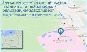 ODDZIAŁ PEDIATRII I MUKOWISCYDOZY - SZPITAL DZIECIĘCY POLANKI IM. MACIEJA PŁAŻYŃSKIEGO W GDAŃSKU SPÓŁKA Z OGRANICZONĄ ODPOWIEDZIALNOŚCIĄ - UL. POLANKI 119,  GDAŃSK