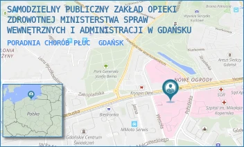 PORADNIA CHORÓB PŁUC - SAMODZIELNY PUBLICZNY ZAKŁAD OPIEKI ZDROWOTNEJ MINISTERSTWA SPRAW WEWNĘTRZNYCH I ADMINISTRACJI W GDAŃSKU - UL. KARTUSKA 4/6,  GDAŃSK