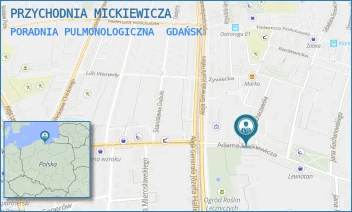 PORADNIA PULMONOLOGICZNA - PRZYCHODNIA MICKIEWICZA - UL. ADAMA MICKIEWICZA 28/30,  GDAŃSK