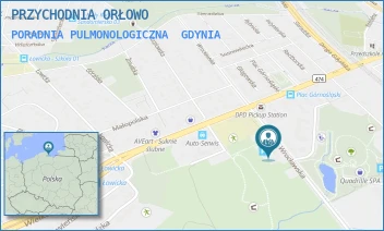 PORADNIA PULMONOLOGICZNA - PRZYCHODNIA ORŁOWO SPÓŁKA Z OGRANICZONĄ ODPOWIEDZIALNOŚCIĄ - UL. WROCŁAWSKA 54,  GDYNIA