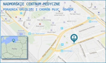 PORADNIA GRUŹLICY I CHORÓB PŁUC - NADMORSKIE CENTRUM MEDYCZNE SPÓŁKA Z OGRANICZONĄ ODPOWIEDZIALNOŚCIĄ - UL. JANA KILIŃSKIEGO 34,  GDAŃSK