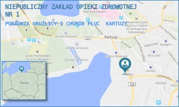 PORADNIA GRUŹLICY I CHORÓB PŁUC - NIEPUBLICZNY ZAKŁAD OPIEKI ZDROWOTNEJ NR 1 - UL. JEZIORNA 11,  KARTUZY