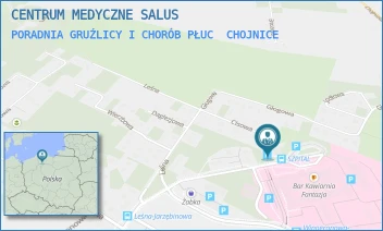 PORADNIA GRUŹLICY I CHORÓB PŁUC - CENTRUM MEDYCZNE SALUS - UL. LEŚNA 6A,  CHOJNICE