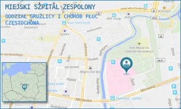ODDZIAŁ GRUŹLICY I CHORÓB PŁUC - MIEJSKI SZPITAL ZESPOLONY - UL. MIROWSKA 15,  CZĘSTOCHOWA