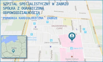 PORADNIA KARDIOLOGICZNA - SZPITAL SPECJALISTYCZNY W ZABRZU SPÓŁKA Z OGRANICZONĄ ODPOWIEDZIALNOŚCIĄ - UL. MARII CURIE-SKŁODOWSKIEJ 10,  ZABRZE
