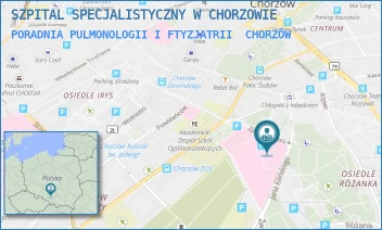 PORADNIA PULMONOLOGII I FTYZJATRII - SZPITAL SPECJALISTYCZNY W CHORZOWIE - UL. UL. ZJEDNOCZENIA 10,  CHORZÓW