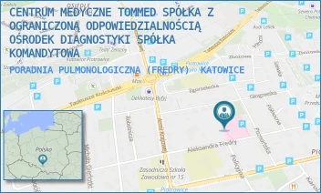 PORADNIA PULMONOLOGICZNA (FREDRY) - CENTRUM MEDYCZNE TOMMED SPÓŁKA Z OGRANICZONĄ ODPOWIEDZIALNOŚCIĄ OŚRODEK DIAGNOSTYKI SPÓŁKA KOMANDYTOWA - UL. ALEKSANDRA FREDRY 22,  KATOWICE