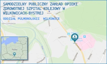 ODDZIAŁ PULMONOLOGII - SAMODZIELNY PUBLICZNY ZAKŁAD OPIEKI ZDROWOTNEJ SZPITAL KOLEJOWY W WILKOWICACH-BYSTREJ - ŻYWIECKA 19,  WILKOWICE