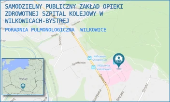 PORADNIA PULMONOLOGICZNA - SAMODZIELNY PUBLICZNY ZAKŁAD OPIEKI ZDROWOTNEJ SZPITAL KOLEJOWY W WILKOWICACH-BYSTREJ - UL. ŻYWIECKA 19,  WILKOWICE