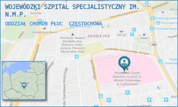 ODDZIAŁ CHORÓB PŁUC - WOJEWÓDZKI SZPITAL SPECJALISTYCZNY IM. N.M.P. - UL. POLSKIEGO CZERWONEGO KRZYŻA 7,  CZĘSTOCHOWA