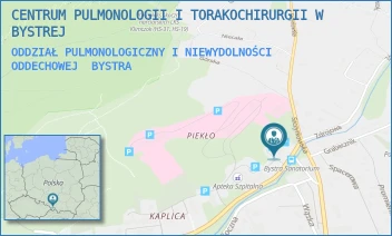 ODDZIAŁ PULMONOLOGICZNY I NIEWYDOLNOŚCI ODDECHOWEJ - CENTRUM PULMONOLOGII I TORAKOCHIRURGII W BYSTREJ - UL. JULIANA FAŁATA 2,  BYSTRA