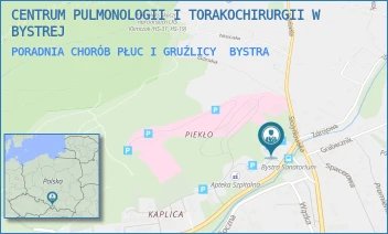 PORADNIA CHORÓB PŁUC I GRUŹLICY - CENTRUM PULMONOLOGII I TORAKOCHIRURGII W BYSTREJ - UL. JULIANA FAŁATA 2,  BYSTRA