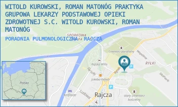 PORADNIA PULMONOLOGICZNA - PRAKTYKA GRUPOWA LEKARZY PODSTAWOWEJ OPIEKI ZDROWOTNEJ R.MATONÓG I A.MATONÓG S.C. - UL. RYNEK 2A,  RAJCZA
