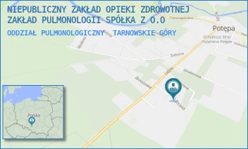 ODDZIAŁ PULMONOLOGICZNY - NIEPUBLICZNY ZAKŁAD OPIEKI ZDROWOTNEJ ZAKŁAD PULMONOLOGII SPÓŁKA Z O.O - UL. LIPOWA 3,  TARNOWSKIE GÓRY