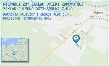 PORADNIA GRUŹLICY I CHORÓB PŁUC DLA DOROSŁYCH - NIEPUBLICZNY ZAKŁAD OPIEKI ZDROWOTNEJ ZAKŁAD PULMONOLOGII SPÓŁKA Z O.O - UL. LIPOWA 3,  TARNOWSKIE GÓRY