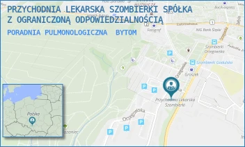 PORADNIA PULMONOLOGICZNA - PRZYCHODNIA LEKARSKA SZOMBIERKI SPÓŁKA Z OGRANICZONĄ ODPOWIEDZIALNOŚCIĄ - UL. ORZEGOWSKA 52A,  BYTOM