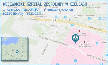 I KLINIKA PEDIATRII - I ODDZIAŁ CHORÓB DZIECIĘCYCH - WOJEWÓDZKI SZPITAL ZESPOLONY W KIELCACH - GRUNWALDZKA 45,  KIELCE
