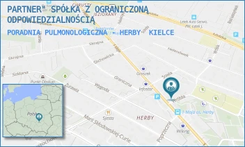 PORADNIA PULMONOLOGICZNA - HERBY - PARTNER" SPÓŁKA Z OGRANICZONĄ ODPOWIEDZIALNOŚCIĄ - 1-GO MAJA 196,  KIELCE