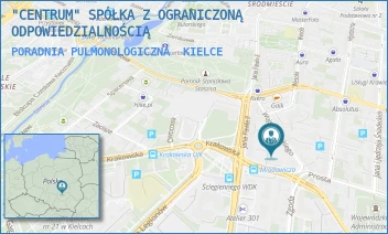 PORADNIA PULMONOLOGICZNA - "CENTRUM" SPÓŁKA Z OGRANICZONĄ ODPOWIEDZIALNOŚCIĄ - WOJSKA POLSKIEGO 16B,  KIELCE