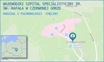 ODDZIAŁ I PULMONOLOGII - WOJEWÓDZKI SZPITAL SPECJALISTYCZNY IM. ŚW. RAFAŁA W CZERWONEJ GÓRZE - CZERWONA GÓRA 10,  CHĘCINY
