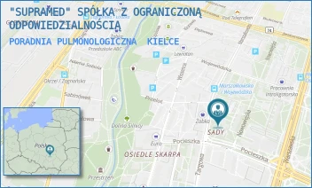 PORADNIA PULMONOLOGICZNA - "SUPRAMED" SPÓŁKA Z OGRANICZONĄ ODPOWIEDZIALNOŚCIĄ - POCIESZKA 11,  KIELCE