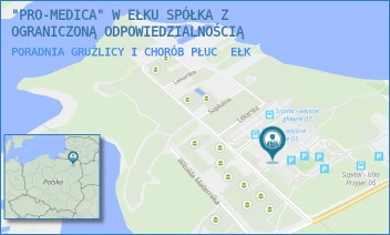 PORADNIA GRUŹLICY I CHORÓB PŁUC - "PRO-MEDICA" W EŁKU SPÓŁKA Z OGRANICZONĄ ODPOWIEDZIALNOŚCIĄ - BARANKI 24,  EŁK