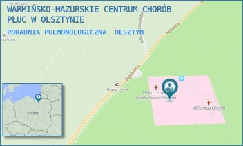 PORADNIA PULMONOLOGICZNA - WARMIŃSKO-MAZURSKIE CENTRUM CHORÓB PŁUC W OLSZTYNIE - JAGIELLOŃSKA 78,  OLSZTYN