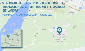 PORADNIA PULMONOLOGICZNA - WIELKOPOLSKIE CENTRUM PULMONOLOGII I TORAKOCHIRURGII IM. EUGENII I JANUSZA ZEYLANDÓW - STRZELECKA 32,  CHODZIEŻ