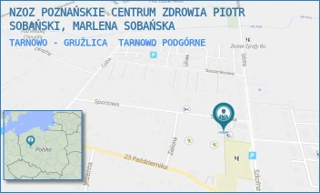 TARNOWO - GRUŹLICA - NZOZ POZNAŃSKIE CENTRUM ZDROWIA PIOTR SOBAŃSKI, MARLENA SOBAŃSKA - SPORTOWA 1,  TARNOWO PODGÓRNE