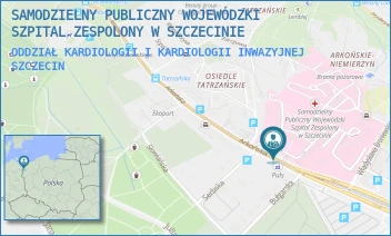 ODDZIAŁ KARDIOLOGII I KARDIOLOGII INWAZYJNEJ - SAMODZIELNY PUBLICZNY WOJEWÓDZKI SZPITAL ZESPOLONY W SZCZECINIE - ARKOŃSKA 4,  SZCZECIN