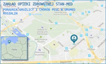 PORADNIA GRUŹLICY I CHORÓB PŁUC W UROMED - ZAKŁAD OPIEKI ZDROWOTNEJ STAN-MED - BARTOSZA GŁOWACKIEGO 7,  KOSZALIN