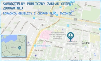 PORADNIA GRUŹLICY I CHORÓB PŁUC - SAMODZIELNY PUBLICZNY ZAKŁAD OPIEKI ZDROWOTNEJ - LEŚMIANA 4,  ŚWIDNIK