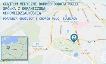 PORADNIA GRUŹLICY I CHORÓB PŁUC - CENTRUM MEDYCZNE DORMED SPÓŁKA Z OGRANICZONĄ ODPOWIEDZIALNOŚCIĄ - UL. BANKOWA 1,  SULECHÓW